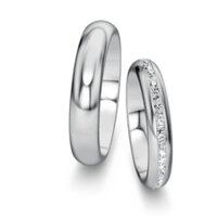 Trouwringen Delight/Heaven met diamant-pavé 0,175ct