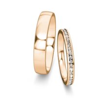 Trouwringen Modern/Romance met diamanten 0,3ct