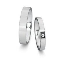 Trouwringen Infinity met diamant 0,03ct