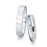 Trouwringen Infinity met diamant-pavé 0,165ct