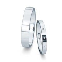 Trouwringen Infinity met diamant 0,06ct