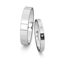 Trouwringen Infinity met diamant 0,06ct