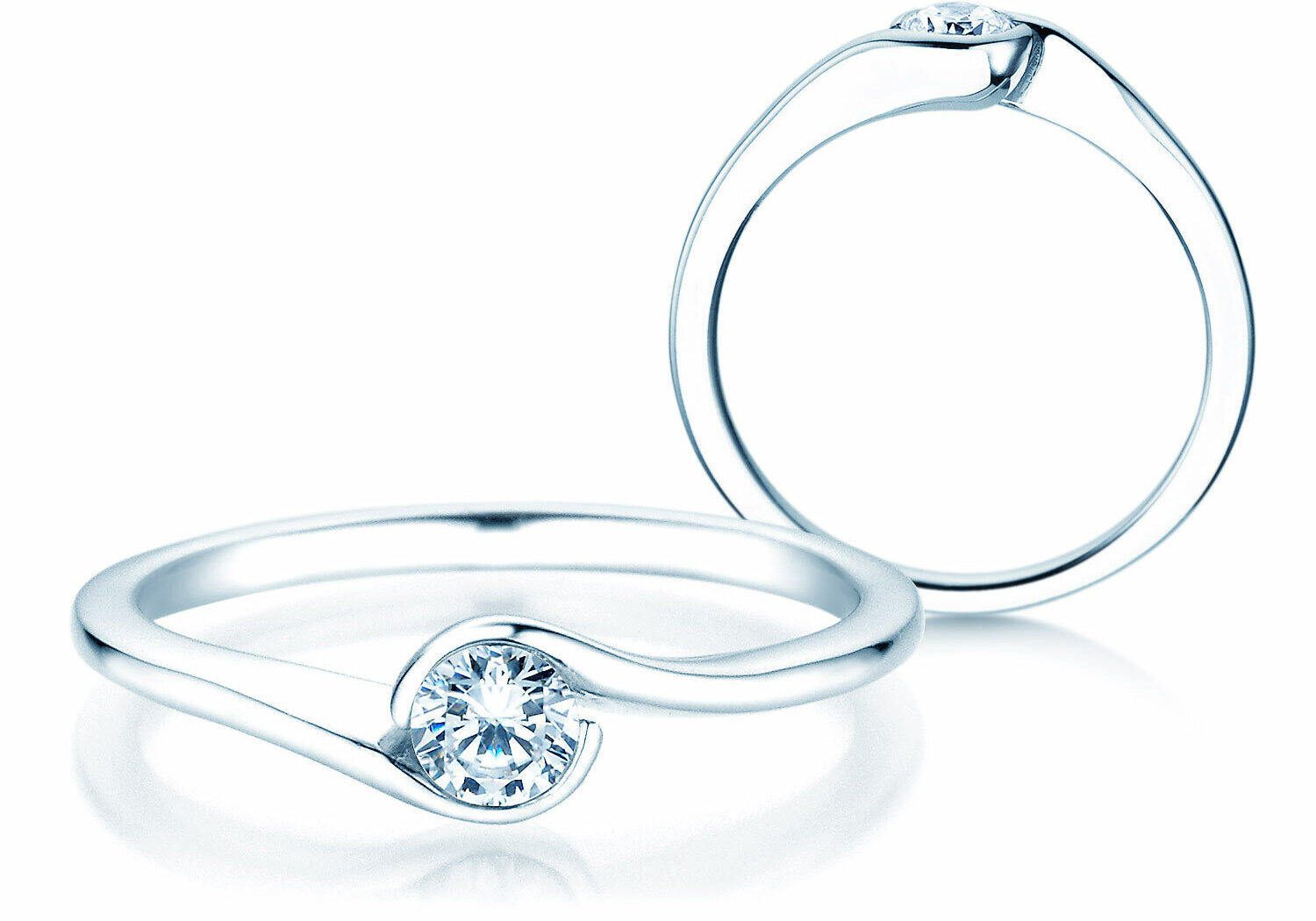 Spanzetting bij de verlovingsring Touch Spanzetting bij de verlovingsring Touch