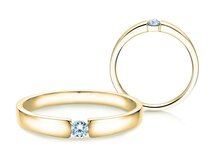 Verlovingsring Infinity Petite in 14K geelgoud met diamant 0,09ct G/SI