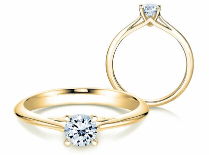 Verlovingsring Heaven 4 in 14K geelgoud met diamant 0,50ct G/SI