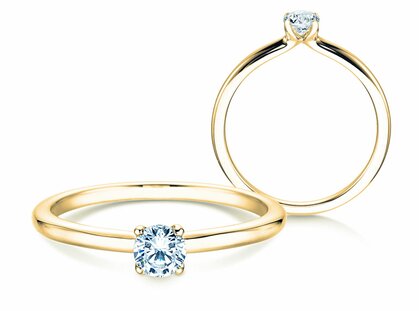 Verlovingsring Classic 4 in 14K geelgoud met diamant 0,25ct G/SI