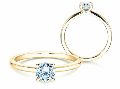 Verlovingsring Classic 4 in 14K geelgoud met diamant 0,50ct G/SI