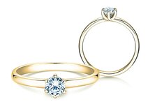 Verlovingsring Melody in 14K geelgoud met diamant 0,50ct G/SI