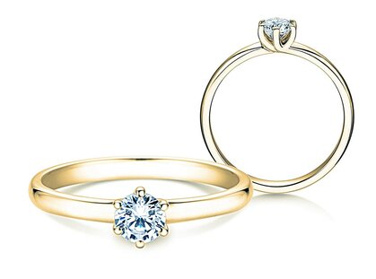 Verlovingsring Melody in 14K geelgoud met diamant 0,50ct H/SI