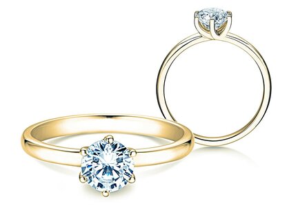 Verlovingsring Melody in 14K geelgoud met diamant 1,00ct G/SI