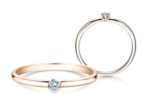 Verlovingsring Melody in 14K roségoud met diamant 0,07ct G/SI