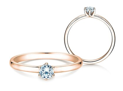 Verlovingsring Melody in 14K roségoud met diamant 0,25ct G/SI