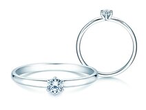 Verlovingsring Melody in platina 950/- met diamant 0,20ct G/SI