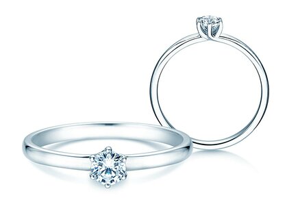 Verlovingsring Melody in platina 950/- met diamant 0,25ct H/SI