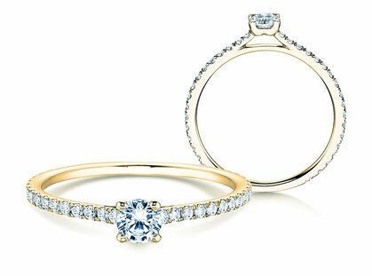 Verlovingsring Pure Diamond in 18K geelgoud met diamanten 0,62ct G/SI