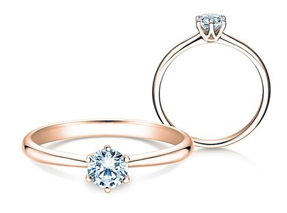 Verlovingsring Spirit in 14K roségoud met diamant 0,50ct H/SI