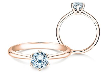 Verlovingsring Spirit in 14K roségoud met diamant 1,00ct G/SI