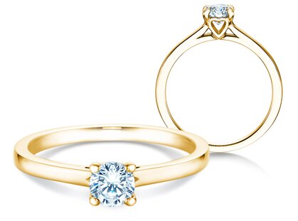 Verlovingsring Romance in 18K geelgoud met diamant 0,40ct G/SI