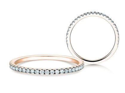 Verlovingsring Dusk in 14K roségoud met diamanten 0,25ct G/SI