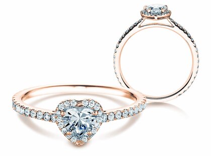 Verlovingsring Pure Love in 14K roségoud met diamanten 0,62ct G/SI