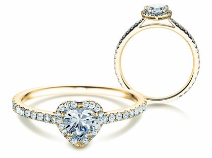 Verlovingsring Pure Love in 14K geelgoud met diamanten 0,62ct G/SI