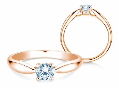 Verlovingsring Joy in 14K roségoud met diamant 0,25ct H/SI