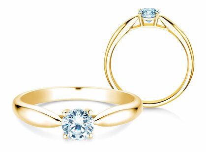 Verlovingsring Joy in 14K geelgoud met diamant 0,25ct H/SI