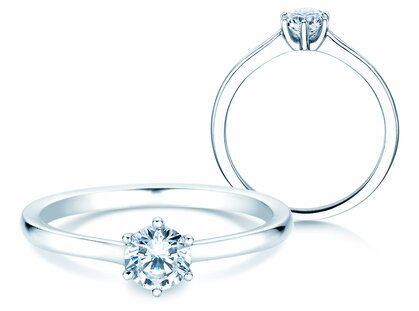 Verlovingsring Madison in 14K witgoud met diamant 0,50ct H/SI