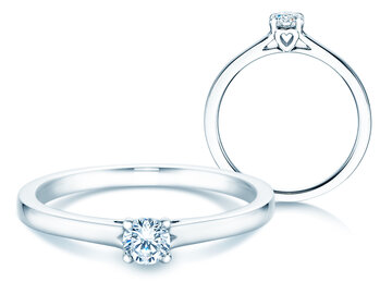 Verlovingsring Romance in zilver 925/- met diamant 0,15ct H/SI