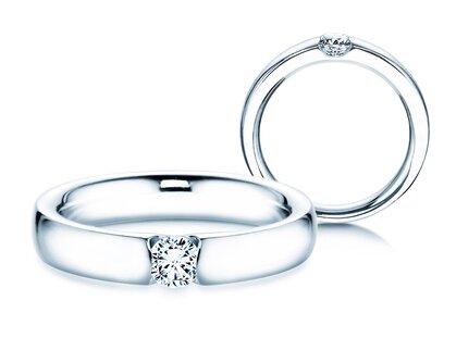 Verlovingsring Destiny in 18K witgoud met diamant 0,25ct G/SI